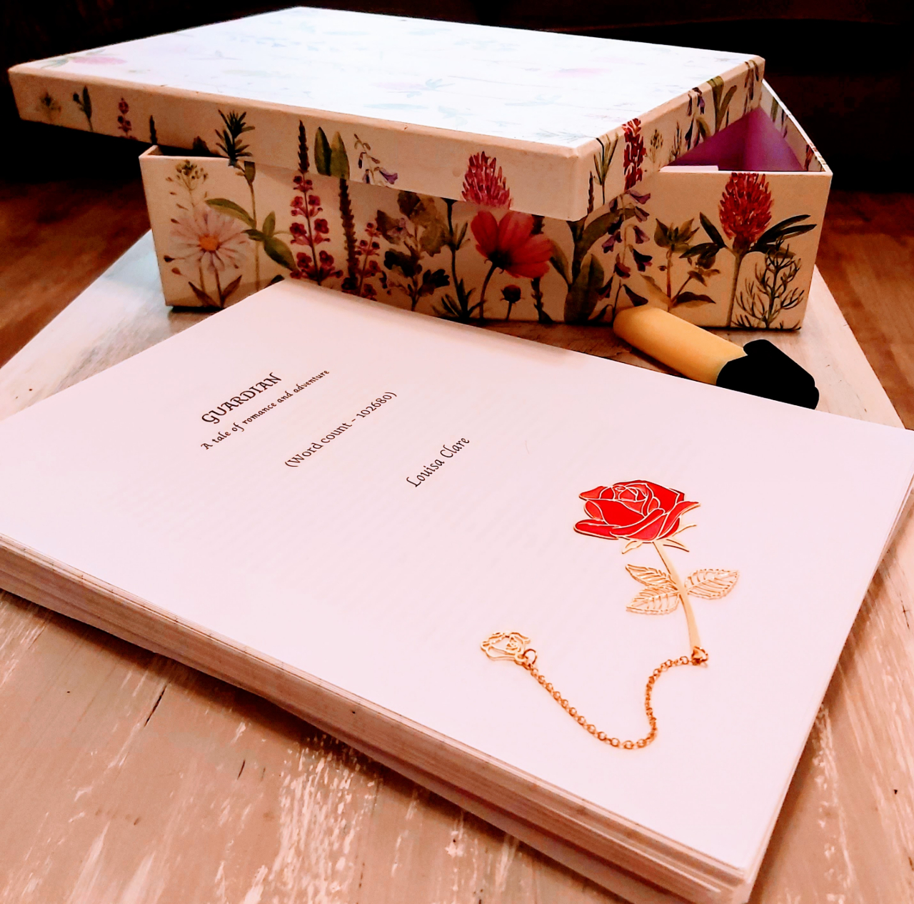 Guardian-manuscript-self published A printed manuscript ready to become a self published book